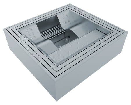 Гидромассажный бассейн PULA из нержавеющей стали Гидромассажный бассейн PULA из нержавеющей стали